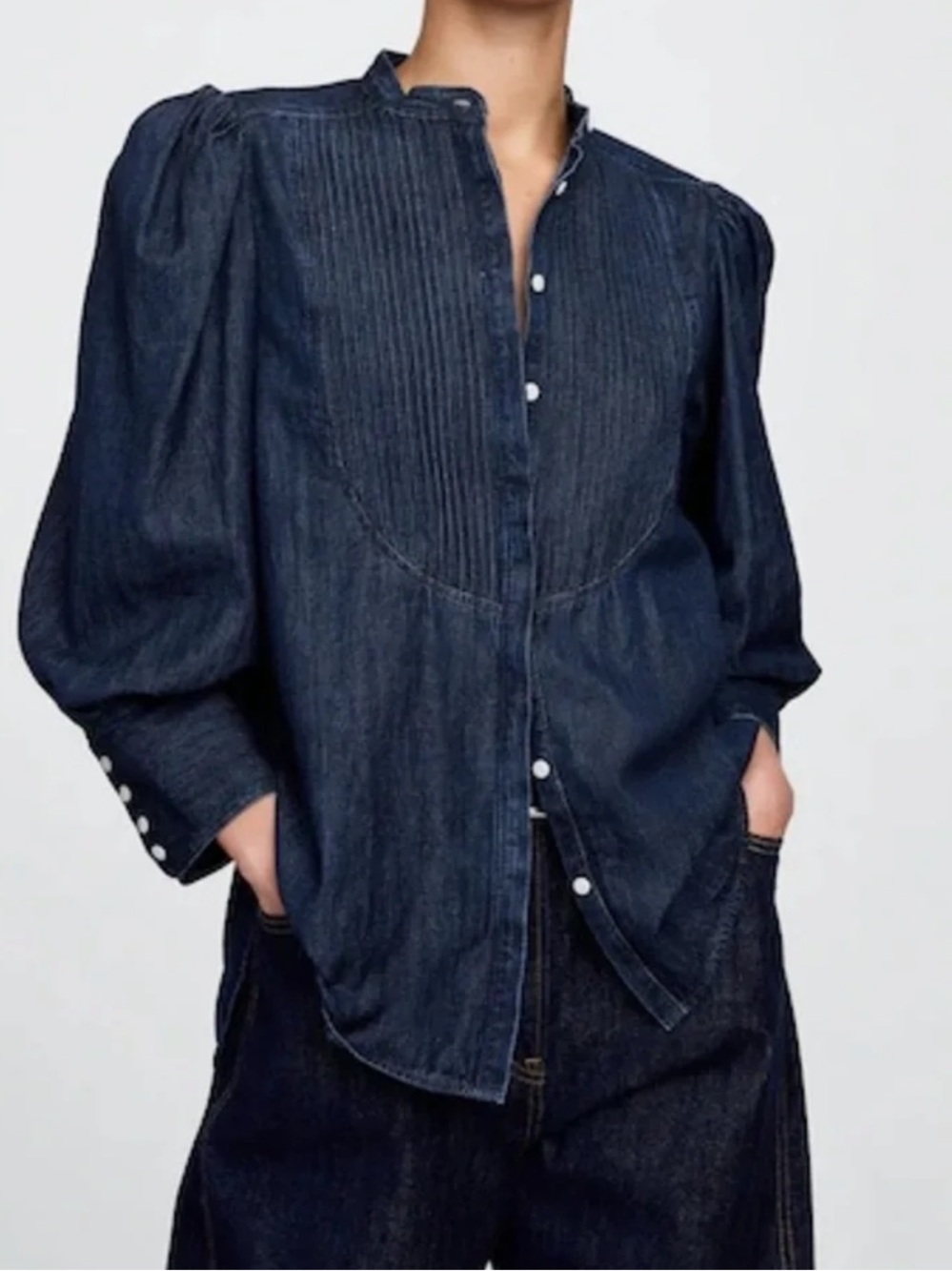 Gap × HFR Puff-Sleeve Denim Shirt by N'gai Size S